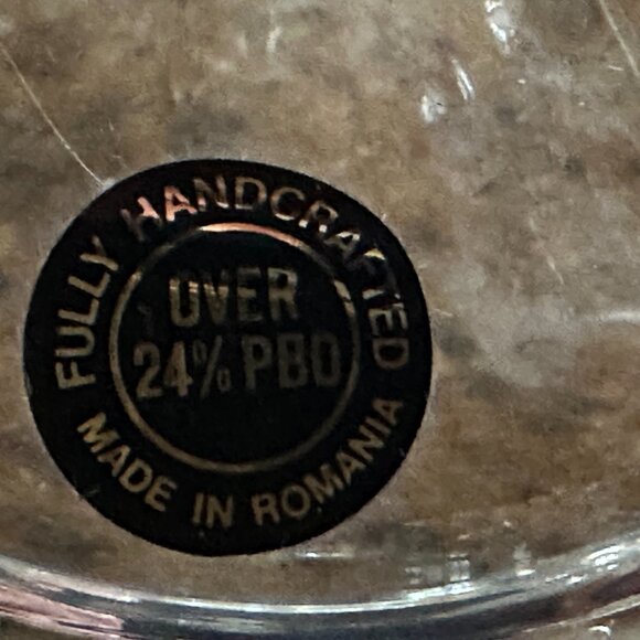 NWOT Fully Handcrafted  Over 24% PBO Crystal Candlesticks Made in Romania 7" - Picture 4 of 8